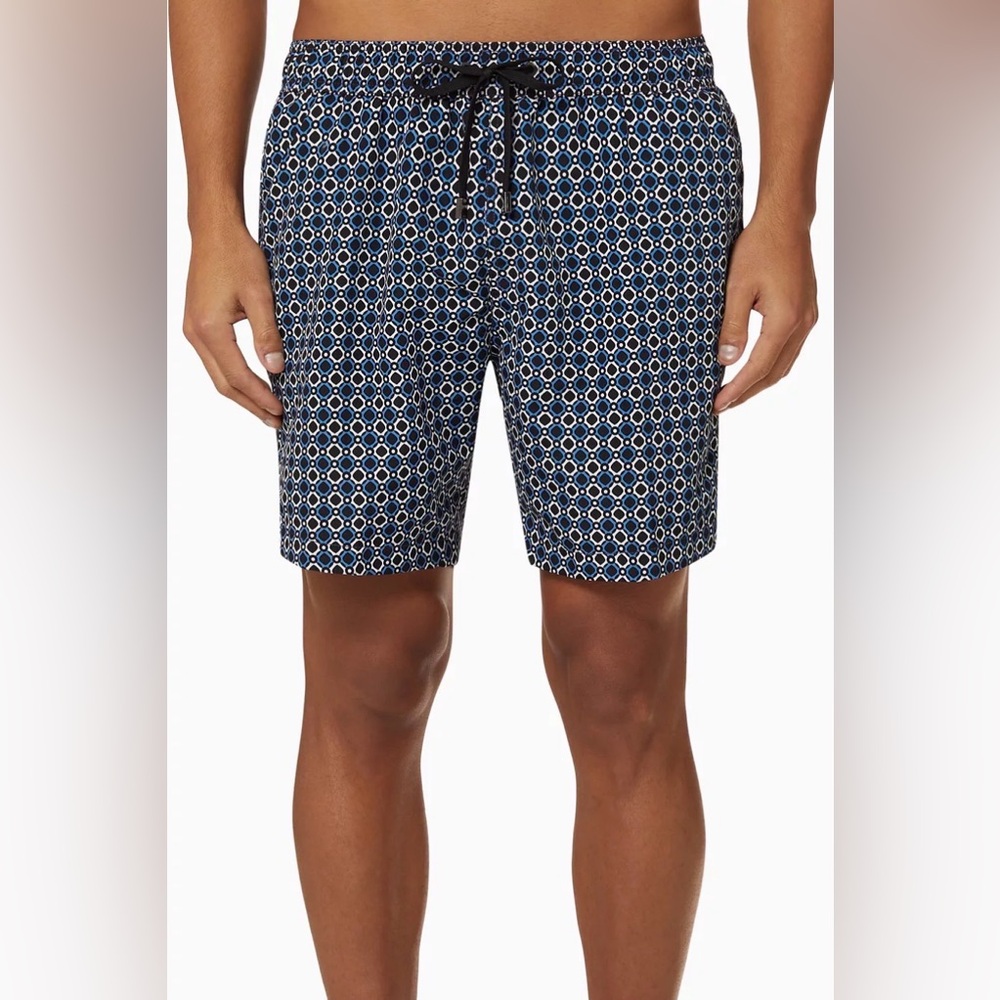 Onia The Charles 5” Swim Shorts Men’s XXL Geometric Elastic Waist Drawstring